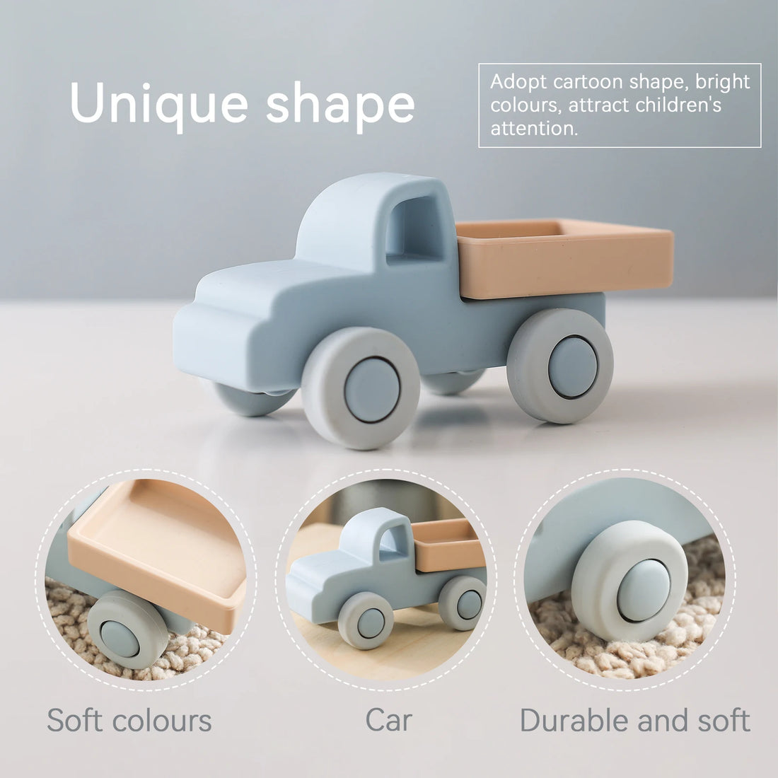 Montessori Baby Silicone Car Toys - Safe, Fun, and Educational